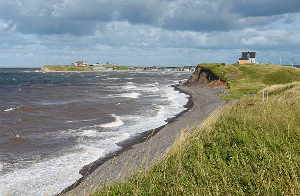 Coastline of Havre-Aubert, located on the island of Iles-du-Havre-Aubert (Iles de la Madeleine archipelago)
