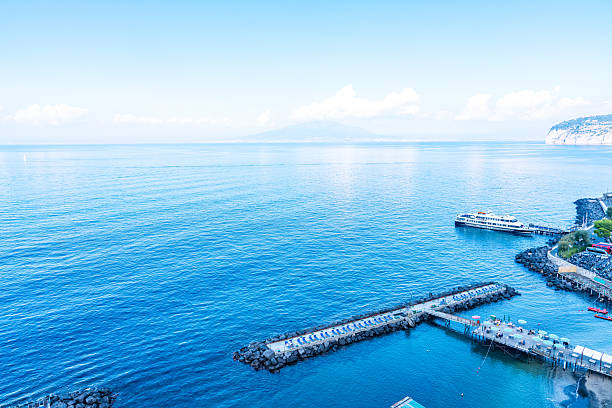 Leonelli's beach and Piazza della Vittoria, Sorrento, Italy.