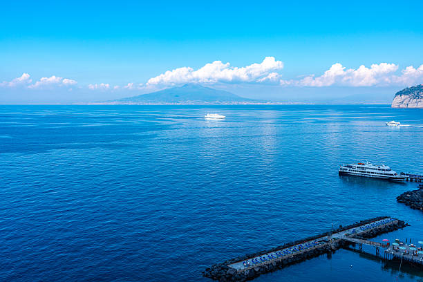Leonelli's beach and Piazza della Vittoria, Sorrento, Italy.