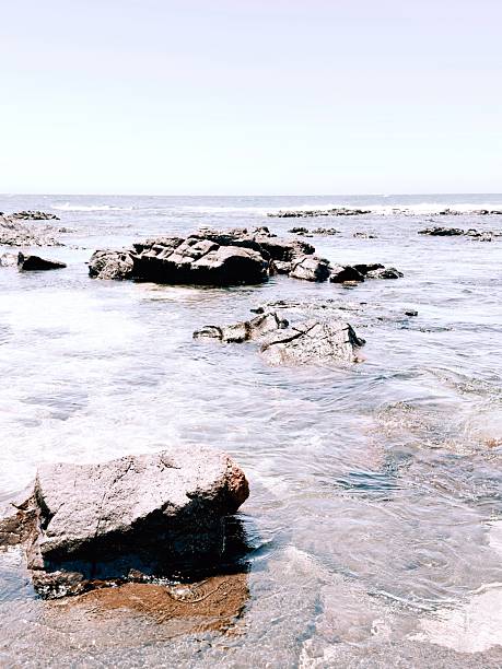 Woolamai Beach on a sunny summer day with pinnacles in the background