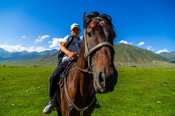 lieutenant colonel of the Kyrgyz army in full dress uniform after Victory Parade in Bishkek, Kyrgyzstan - May 8, 2025