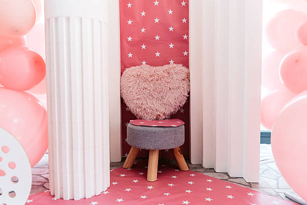Indoor decoration for a birthday party.