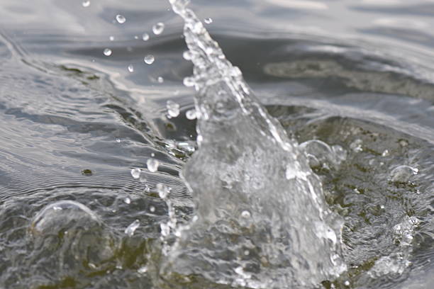 The surface of the water is rippled. Abstract background