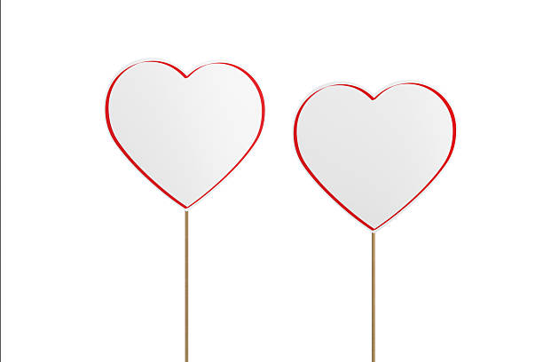 Heart Shape And Valentines Day Concept On White Background
