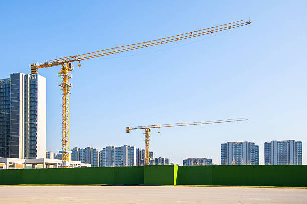 High-rise residential buildings and open ground
