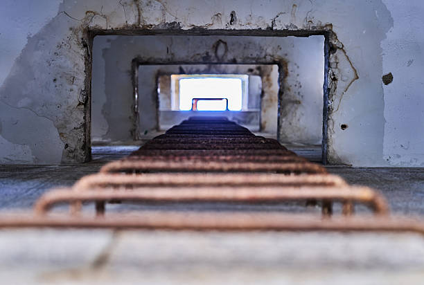 Metal staircase leading upward