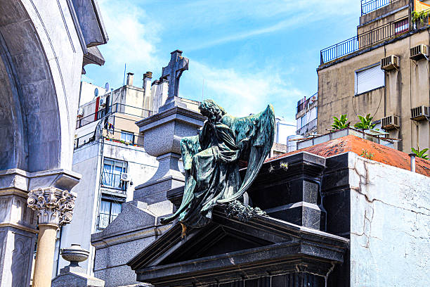 Image of some statues in La Recoleta Cemetery in Buenos Aires, taken in February 2025