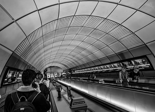 Abstract ceiling of modern architecture in Tianjin railroad station, China