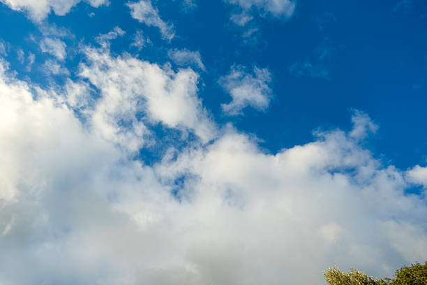 Wide angle majestic cloudscape showing natural weather patterns and a sense of freedom