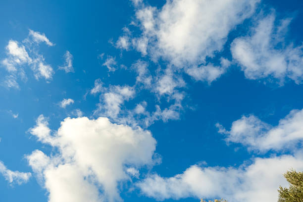 Wide angle majestic cloudscape showing natural weather patterns and a sense of freedom