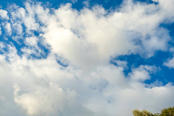 Wide angle majestic cloudscape showing natural weather patterns and a sense of freedom