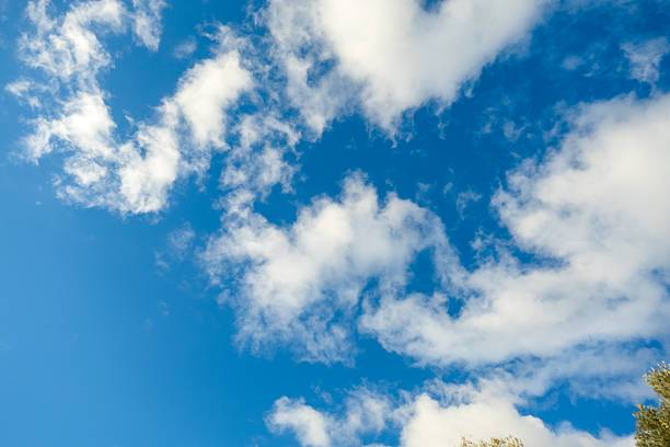 Wide angle majestic cloudscape showing natural weather patterns and a sense of freedom