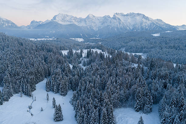Germany Geroldsee winter snow view