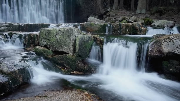 Waterfall and nature-close up