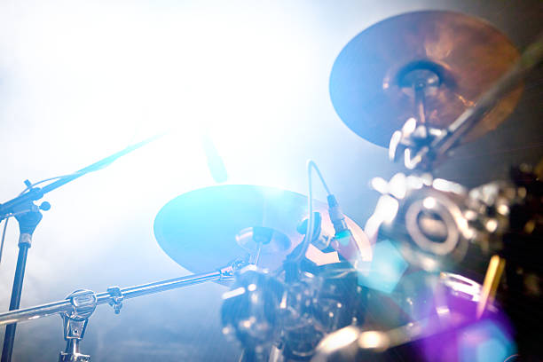 Live music background.Concert and band on stage.Drum and show performance.Musical background.