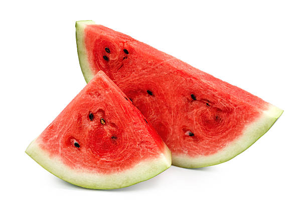 istock Watermelon slices isolated on white background 2256619153