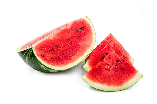 istock Watermelon slices and half watermelon isolated on white background 2256619214