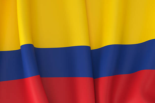 Flag of Colombia 3D render