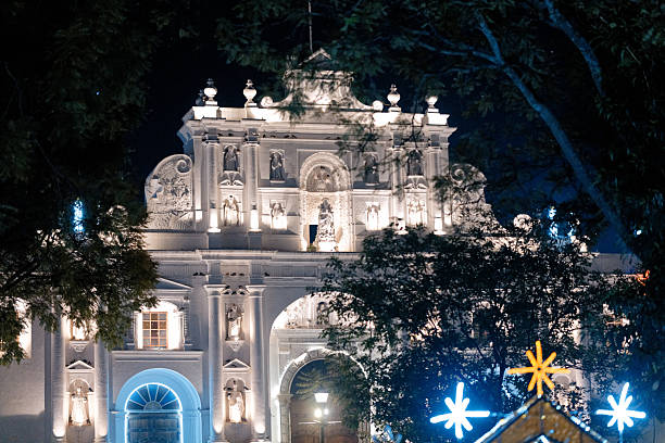 night image of touristic place in Guatelama