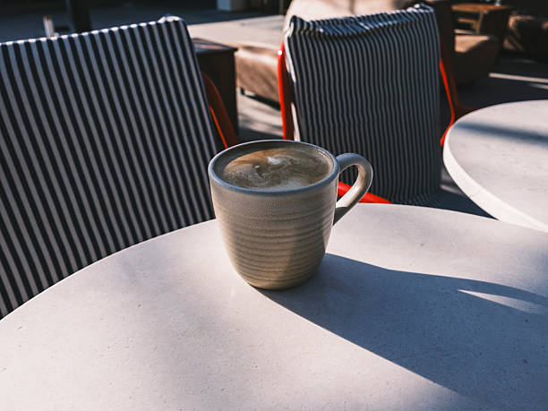 warm latte served on a table in a cozy cafe
