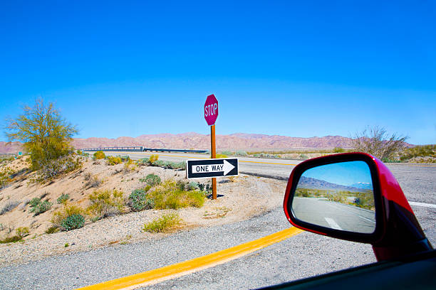 USA, California,  near  Joshua tree National park. road entrances.