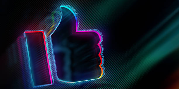 Like Thumb Up Icon Background. Customers Rating and Quality Control Concept