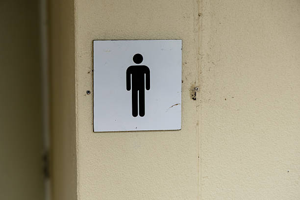 Women walking to public restroom