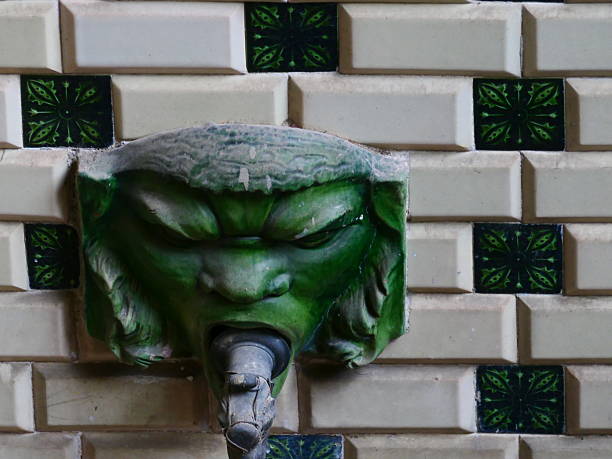 Mascaron, fountain, Girona, Catalonia