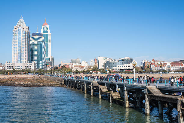 Cityscape of Qingdao with Pier and Waterfront