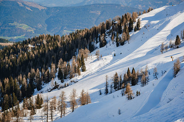 Nassfeld skiing resort. Winter vacation concept.