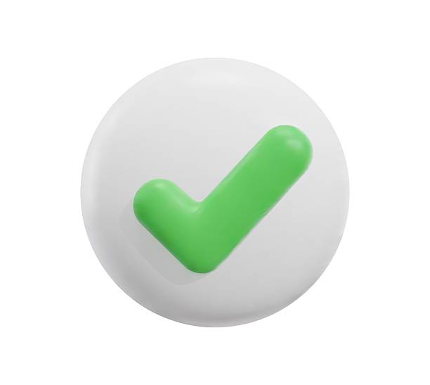 istock 3d check mark sign icon on bubble. check list button best choice for right, success, tick, accept, agree on application. 2256765495