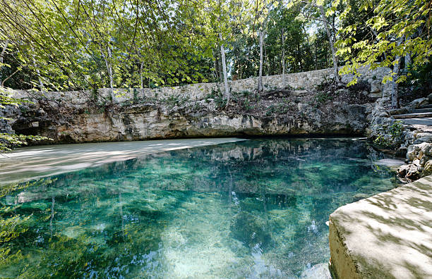 pure water of cenote in Tulum