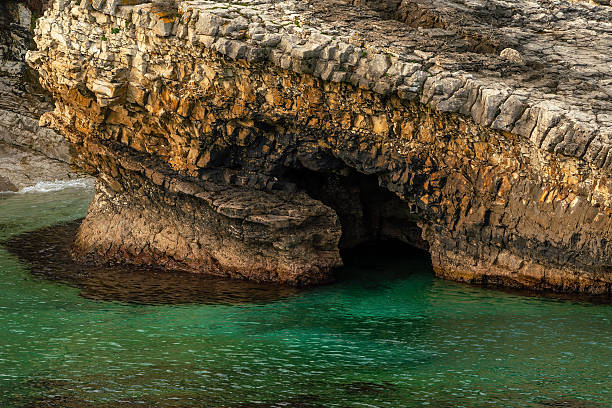 Sardala Cove is located in Kandıra, Kocaeli, where clear turquoise water meets a rocky coastline and low coastal vegetation under natural daylight.