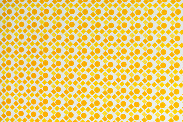 Vibrant Mid-Century Modern Seamless Background with Orange Polka Dots