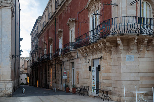 Medieval street in Ortygia, Sicily, Italy