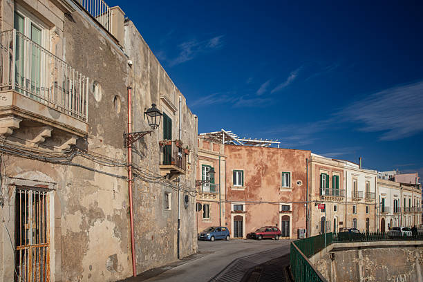 Medieval street in Ortygia, Sicily, Italy