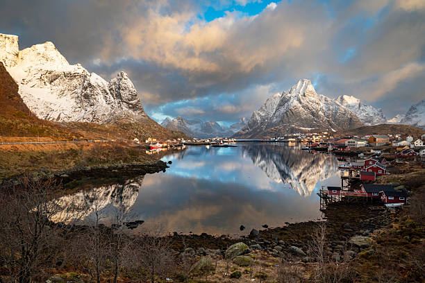 Beaches and fjords of the Norwegian Lofoten Islands