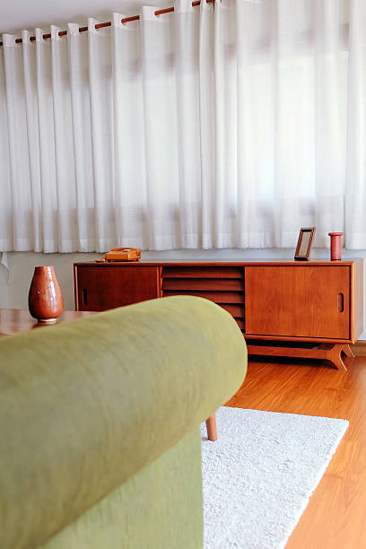 Rocking chair in living room at farmhouse in Brazil