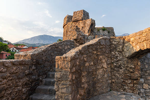 Forte Mare, an ancient stone fortification located in old town of Herceg Novi, Montenegro