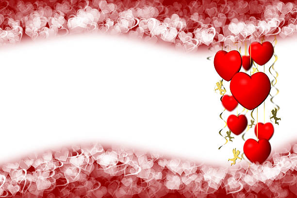 Valentine's day. red hearts with space for text.