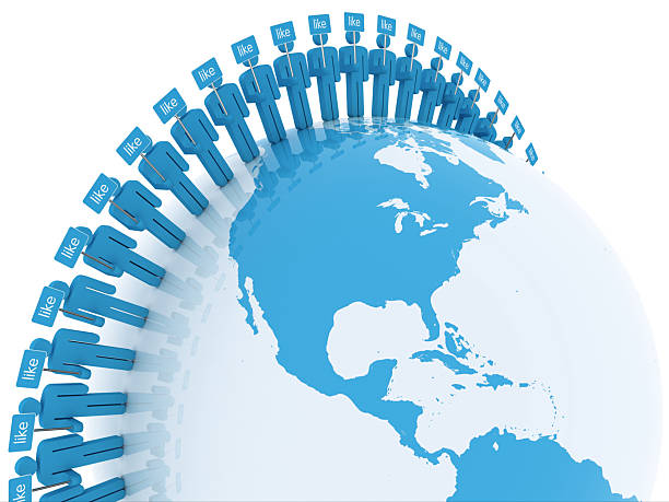 People social media teamwork connection togetherness communication++The World map texture derived from public domain NASA: http://visibleearth.nasa.gov.Traced in Illustrator. File created on November 29, 2018++