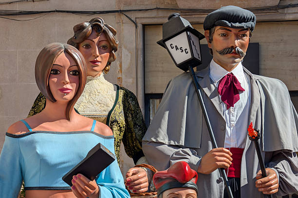 Gegants del Casc Antic in front of the City Hall of Barcelona during La Merce 2025, Catalonia, Spain.