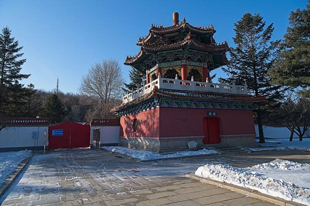 In Anshan city at Chine is also famous about religion where Buddhist and Taoist monastery can be at same place. Even in harsh gold winter monks worship gods at gold halls.