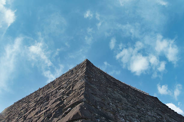 Pyramids and buildings in the archaeological zone of the Atlanteans, in Tula Hidalgo