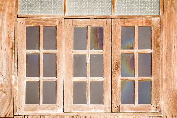 wood yellow and blue  vintage frame on white background