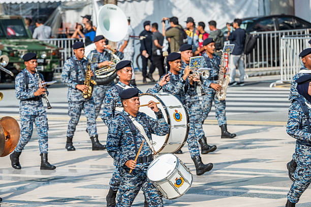Putrajaya, Malaysia - August 27, 2025 : Participant rehearsal day before National day (Merdeka) on August 31 n Putrajaya.