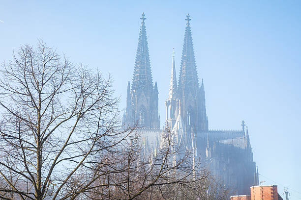 Cologne Cathedral in misty morning light, Cologne, Germany