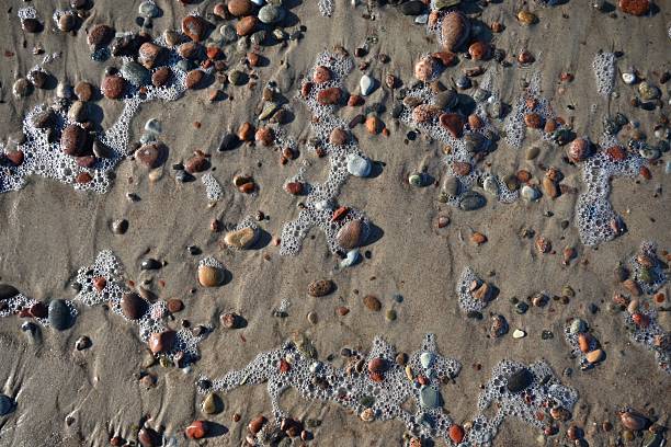 Stone surface on the Baltic Sea coast.