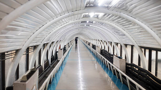 Futuristic pedestrian tunnel
