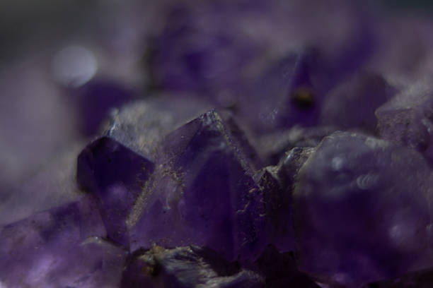macro photography of amethyst crystal